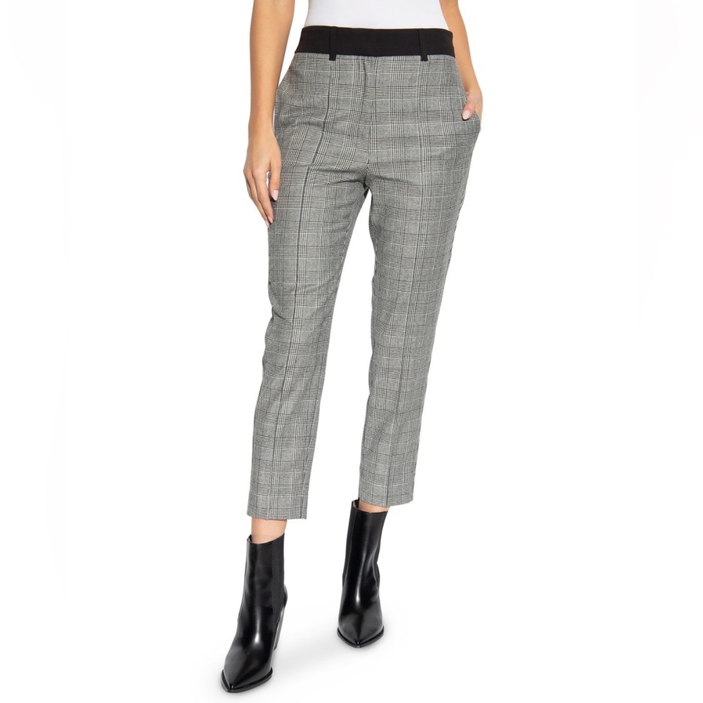 NWT- ALLSAINTS Bea Woven Checked Skinny Fit Pants size 4